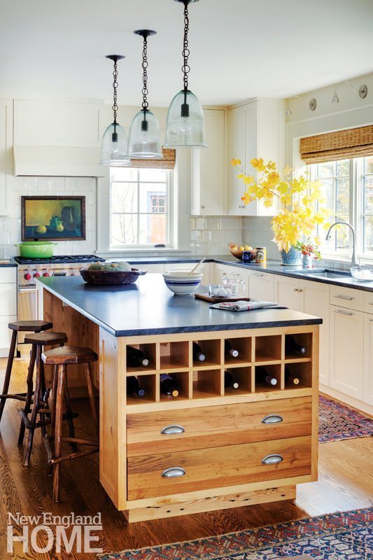 Galleries New England Home Sheldon Penoyer New Hampshire Blue And White Kitchen