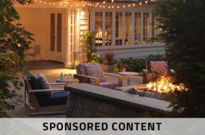 outdoor patio in evening