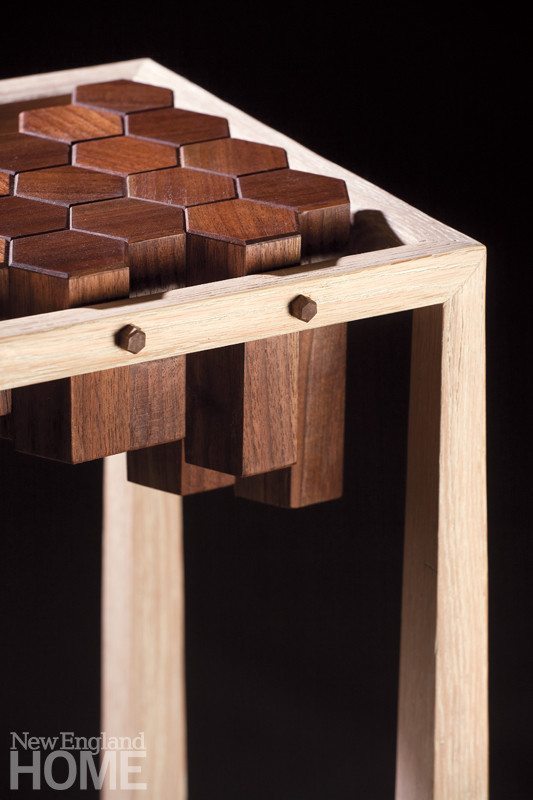 When Worlds Collide New England Home Magazine Giant S Causeway 2017 American Black Walnut And Bleached Red Oak 20 W 10 D 30 H Maine Furniture