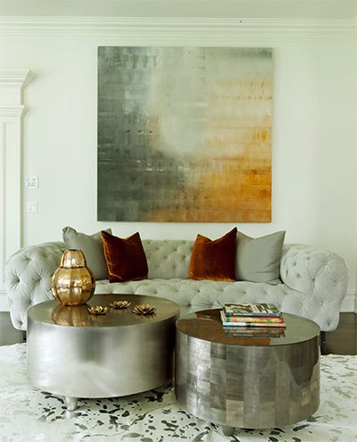 Lynne Scalo Elegant Living Room with Artwork 