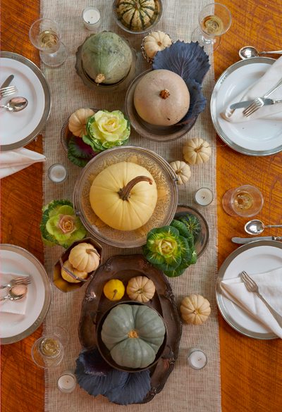 Thanksgiving Floral Arrangements and Table Setting