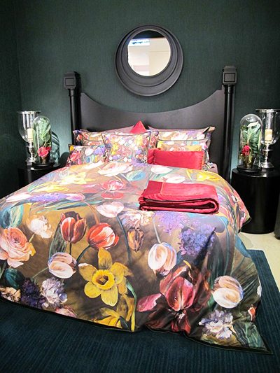 dark floral bedding