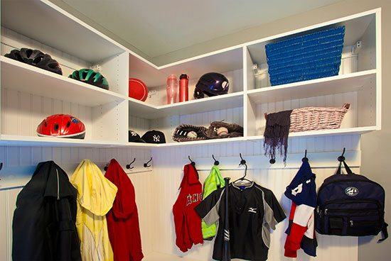 custom closet and storage solutions mudroom