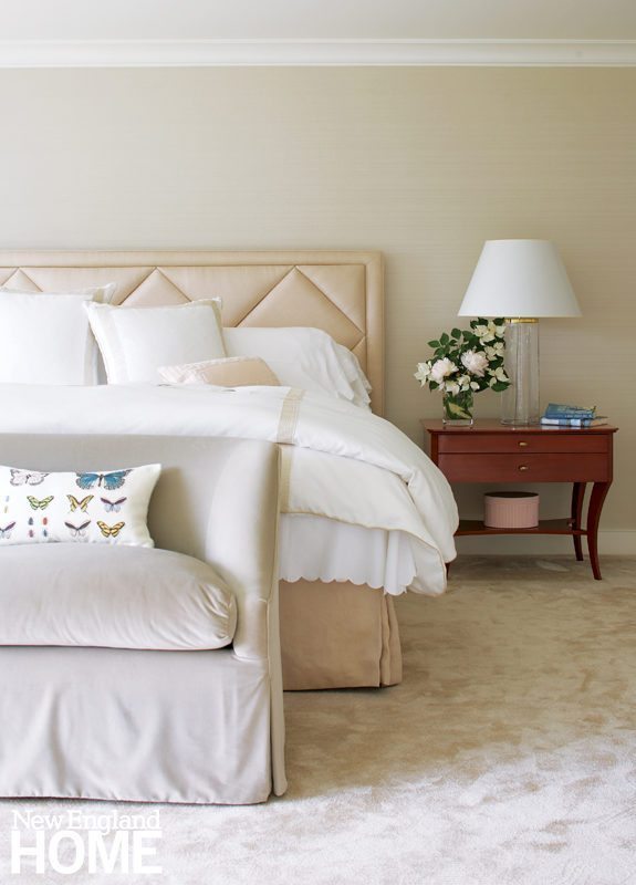 Galleries New England Home The Serene Master Bedroom Is A Study In Quiet Neutrals And Soft Textures