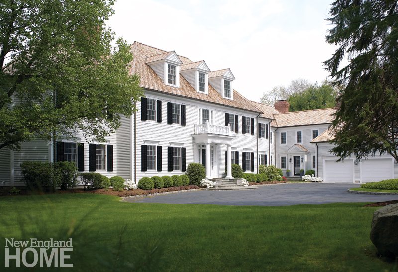 Galleries New England Home Magazine The House Presents A Clic Simple Georgian Facade In Keeping With Its New Canaan Location
